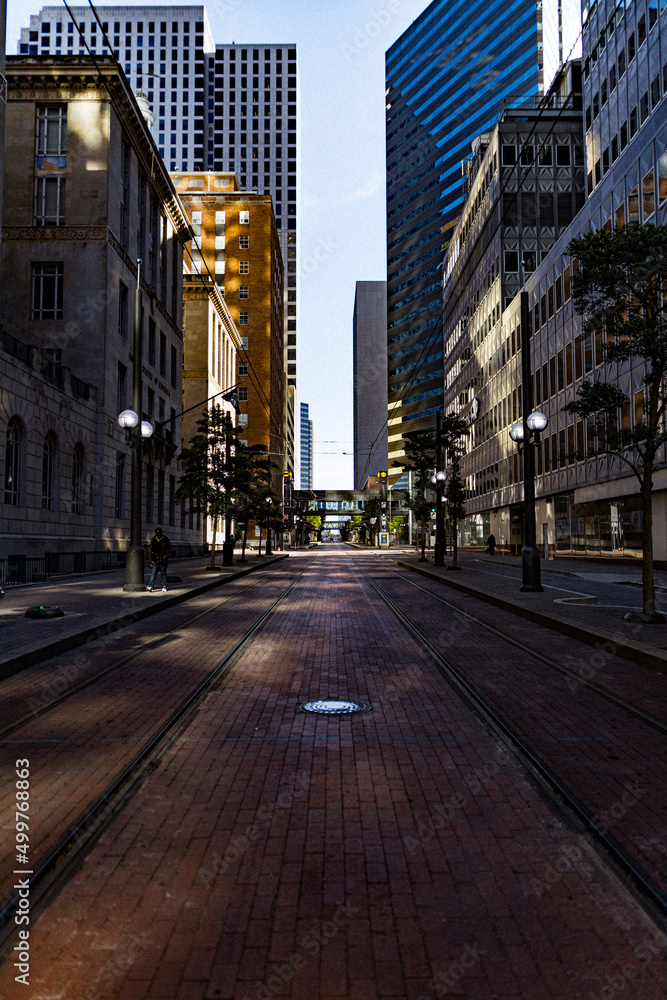 A street in downtown Dallas Texas