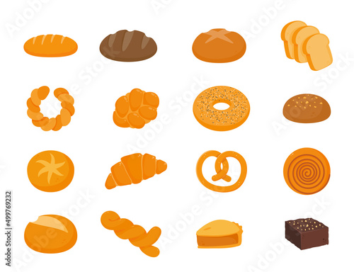 Baked bread vector. Healthy and Delicious Whole Grain Snacks