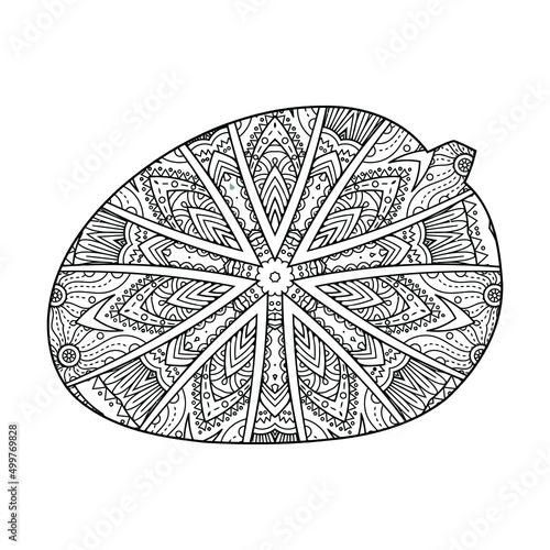 Mandala Mango Coloring Page For Kids