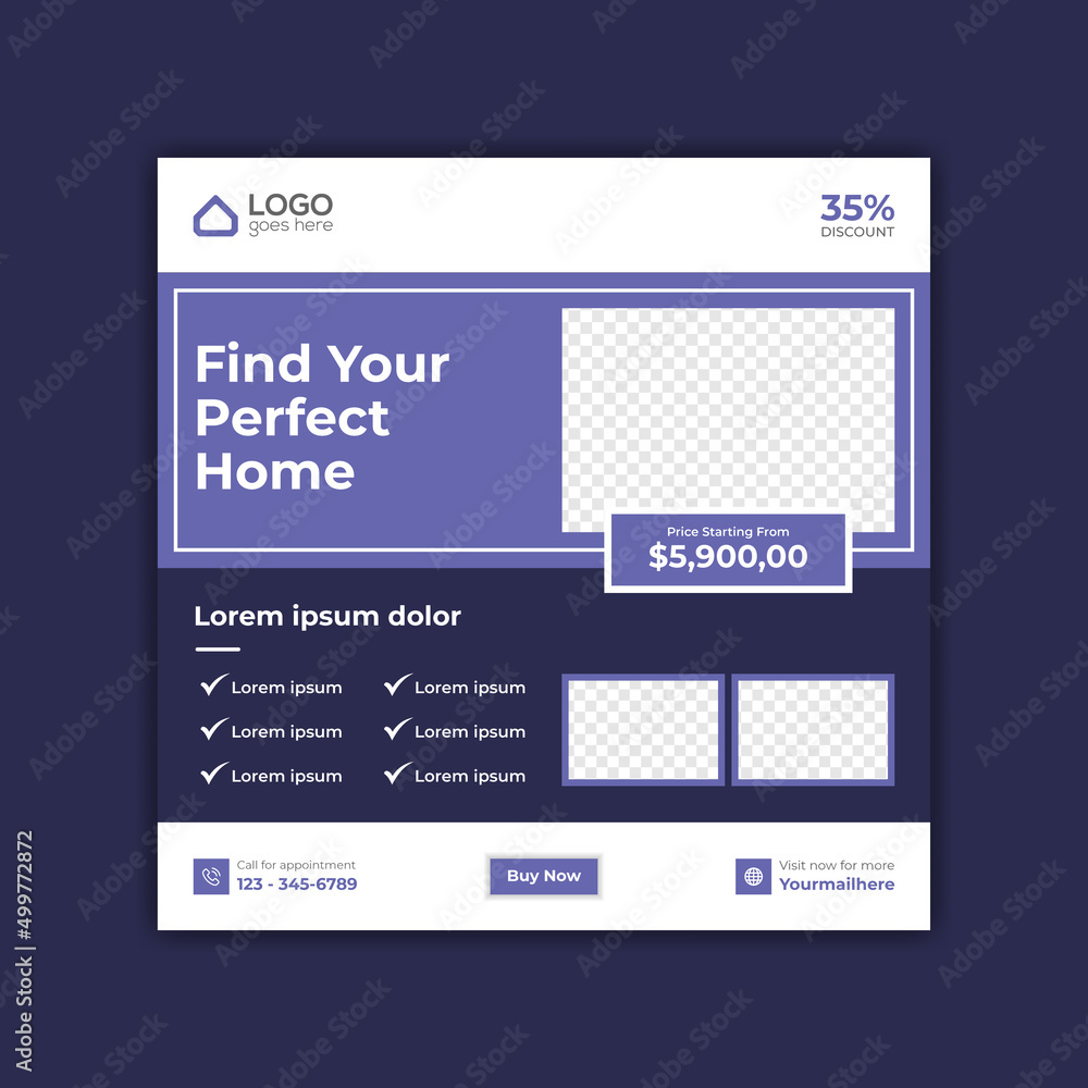 Real Estate Social Media Post & Web banner Real Estate Social Media Post & Web banner