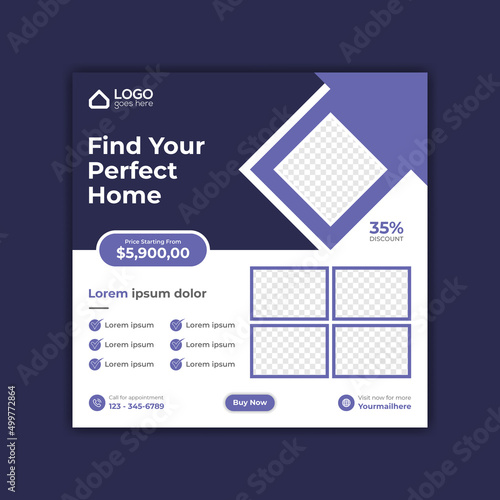 Real Estate Social Media Post & Web banner