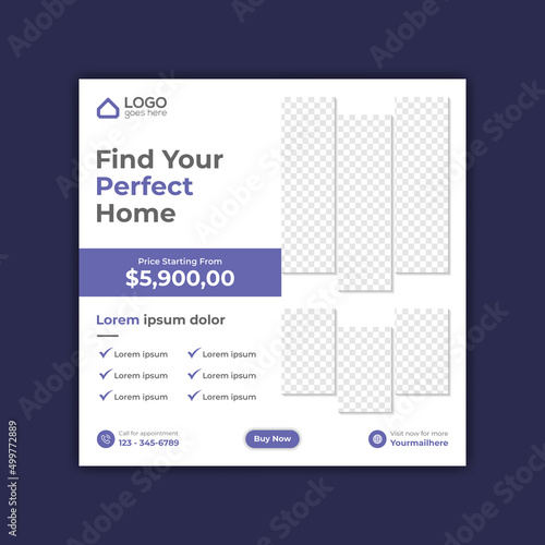 Real Estate Social Media Post & Web banner