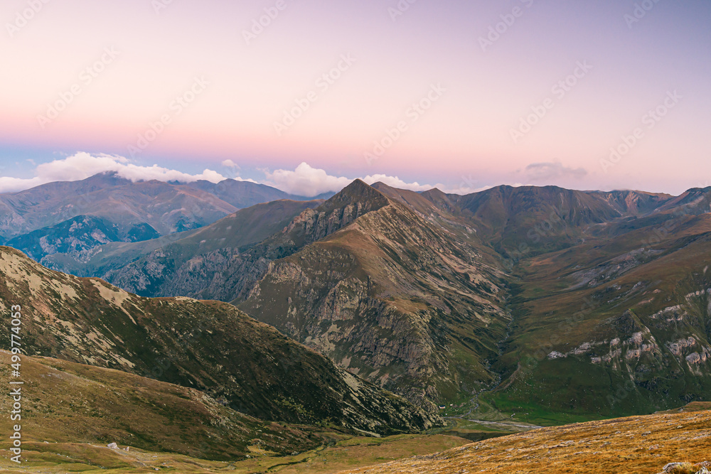 Sunrise from the top of the mountains (Peak of Torreneules, Pyrenees Mountains) Sunrise from the top of the mountains (Peak of Torreneules, Pyrenees Mountains)