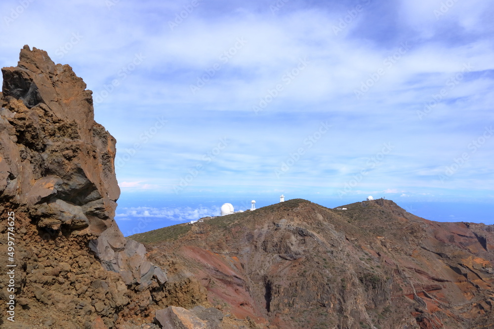 Observatories of the Roque de los Muchachos in the Caldera de Taburiente, La Palma, Canary Islands, Spain Observatories of the Roque de los Muchachos in the Caldera de Taburiente, La Palma, Canary Islands, Spain