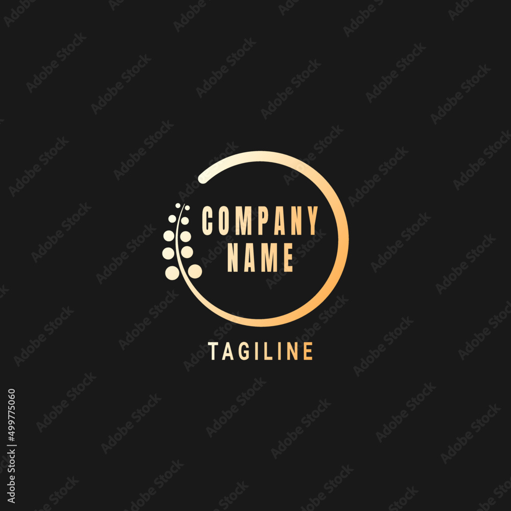 Fototapeta premium simple round logo stock vector