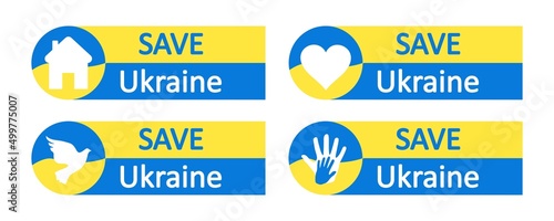 War in Ukraine. Russia attacked Ukraine. Stop war. vector