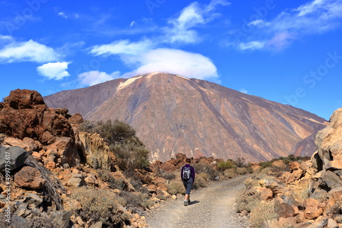 Panorama view on island of Tenerife to the volcano Pico del Teide