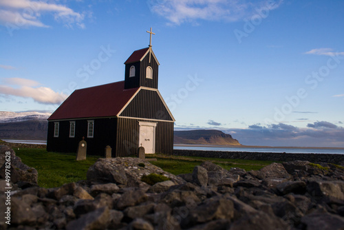 Billede på lærred Iglesia vikinga en Islandia