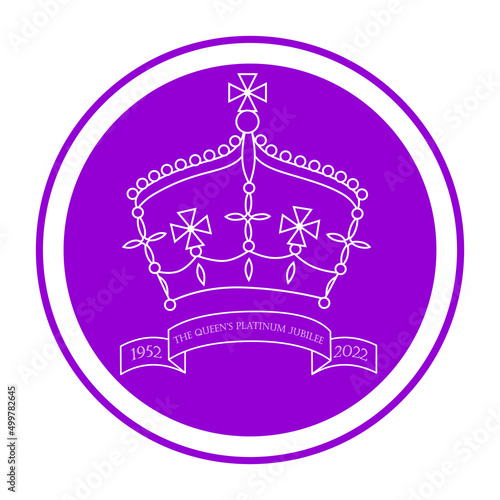 Queen platinum jubilee 2022 vector clipart illustration