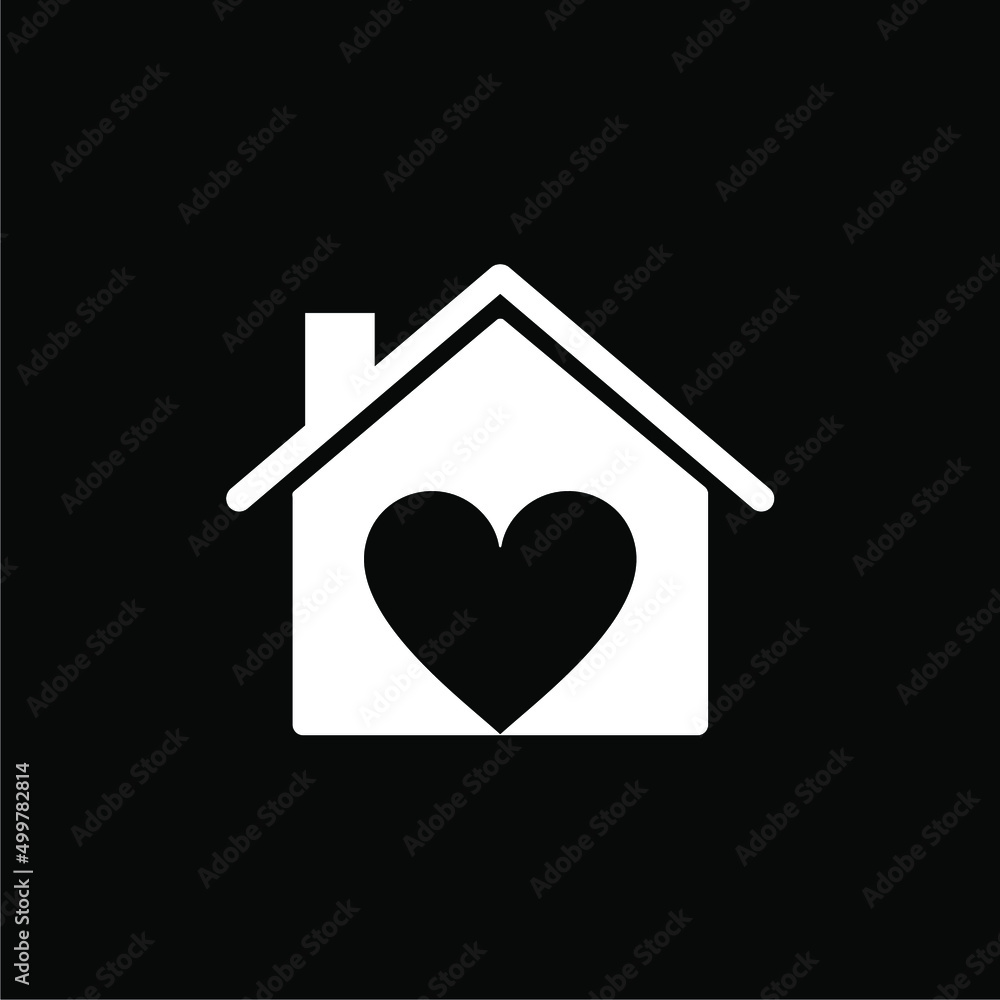 Home Sweet Home Symbol Icon. House of Love Icon. Vector Illustration