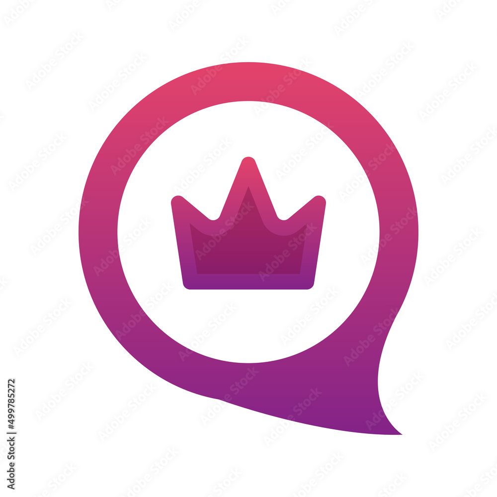 chat crown gradient logo design template icon chat crown gradient logo design template icon