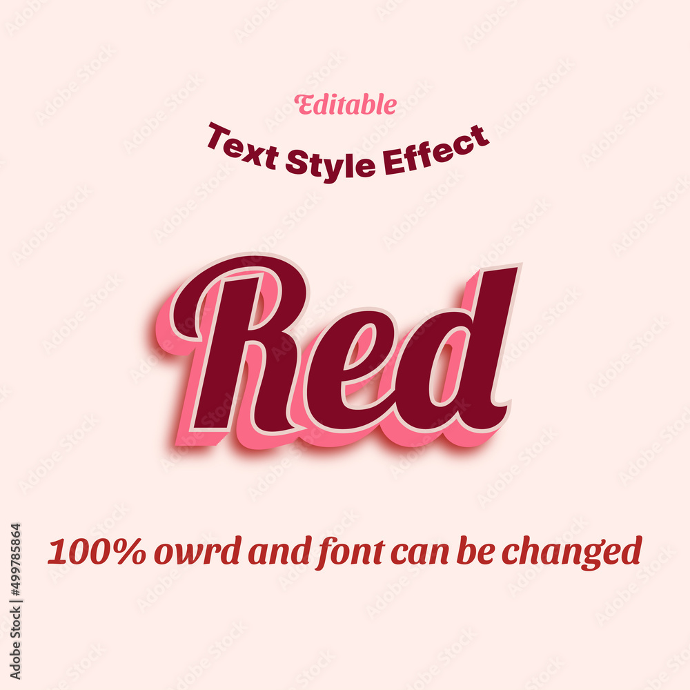 red text effect design in vintage style. vector illustration