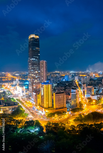 Night view of Liuzhou City, Guangxi, China