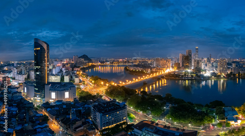 Night view of Liuzhou City  Guangxi  China