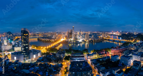 Night view of Liuzhou City  Guangxi  China