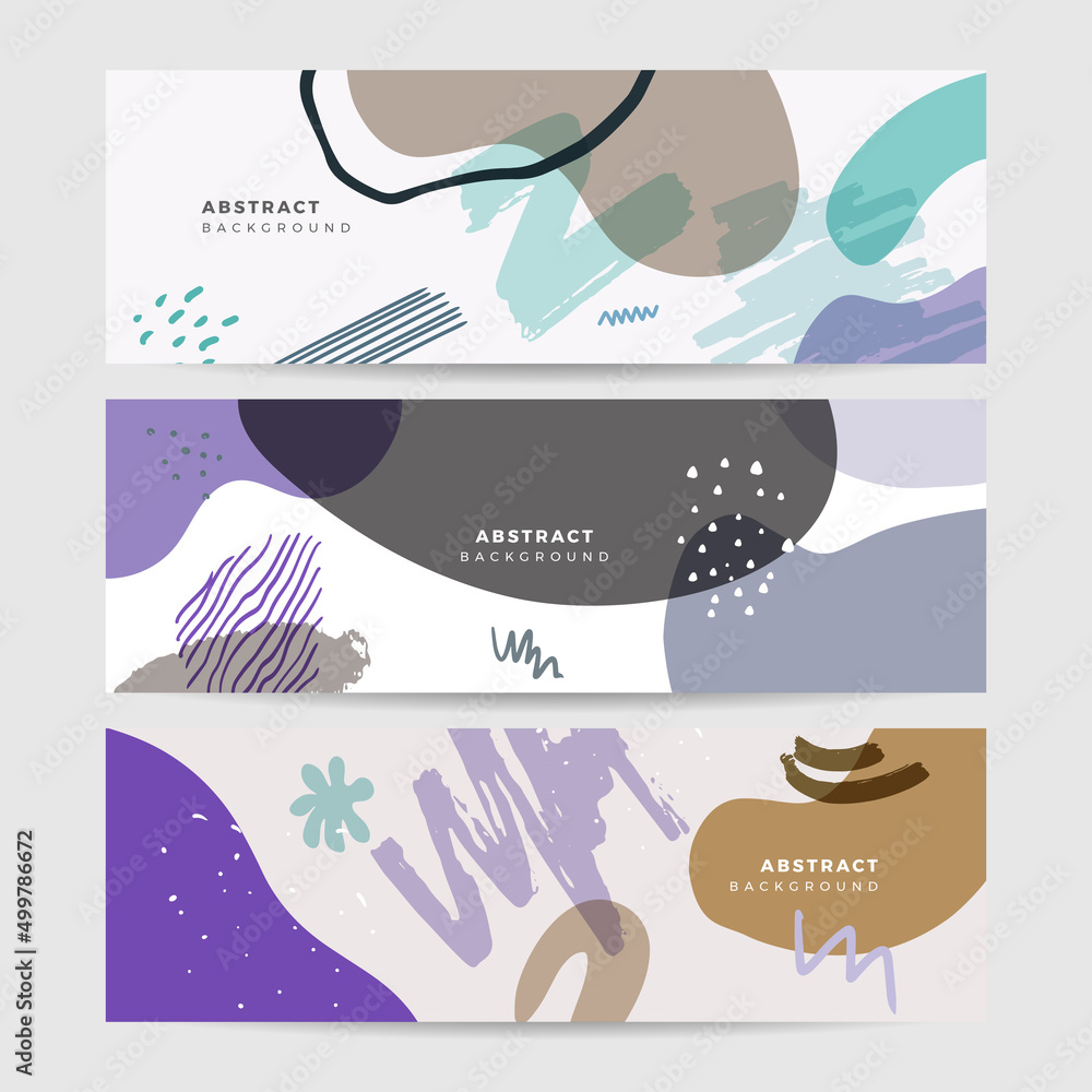 Beautiful abstract social media quote text post template with minimal organic shapes composition in trendy contemporary collage style, can be used also as flyer, card cover.