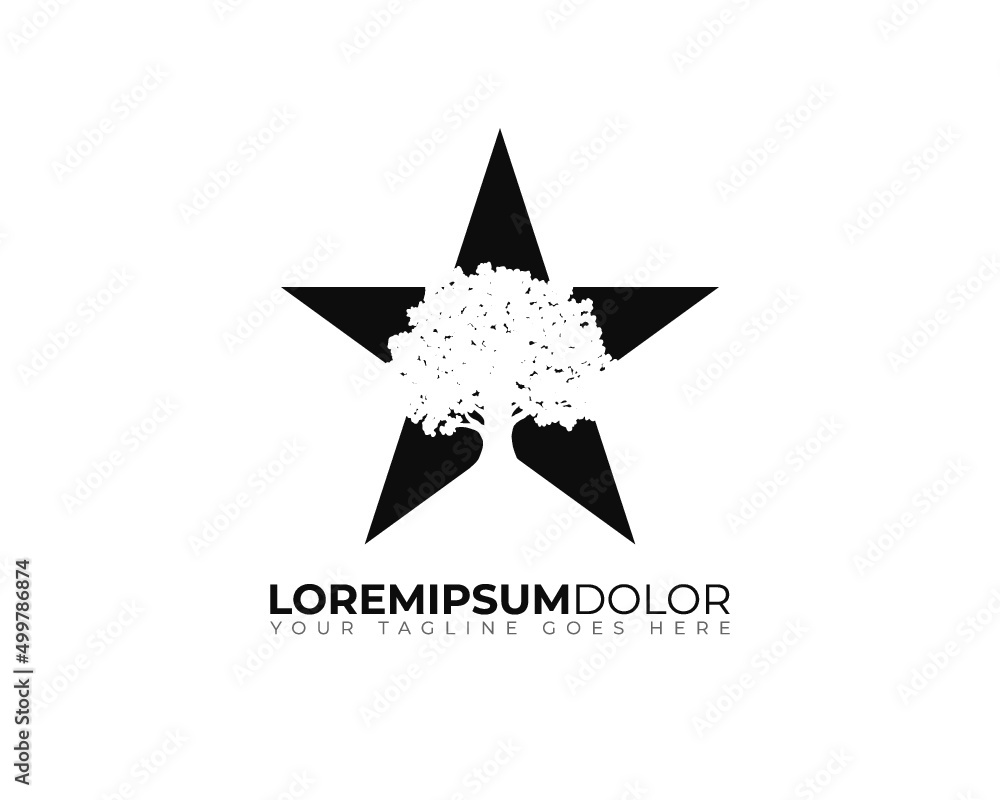 Obraz premium Oak tree company logo star