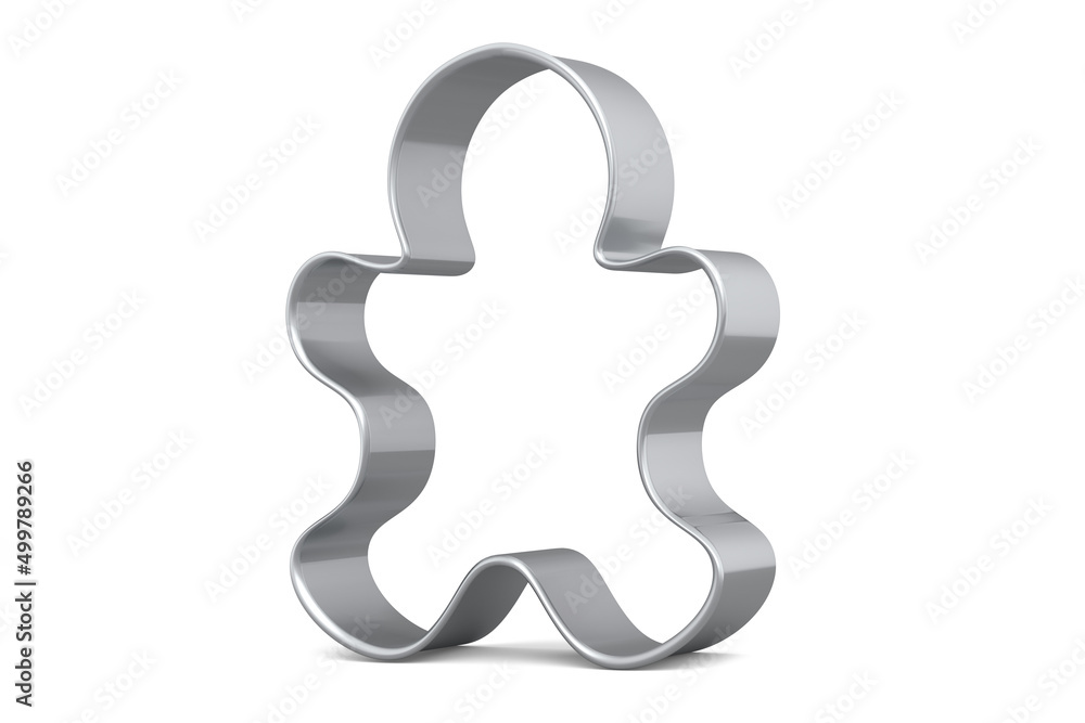 Metal cookie cutters for homemade Christmas biscuit on a white background. Metal cookie cutters for homemade Christmas biscuit on a white background.