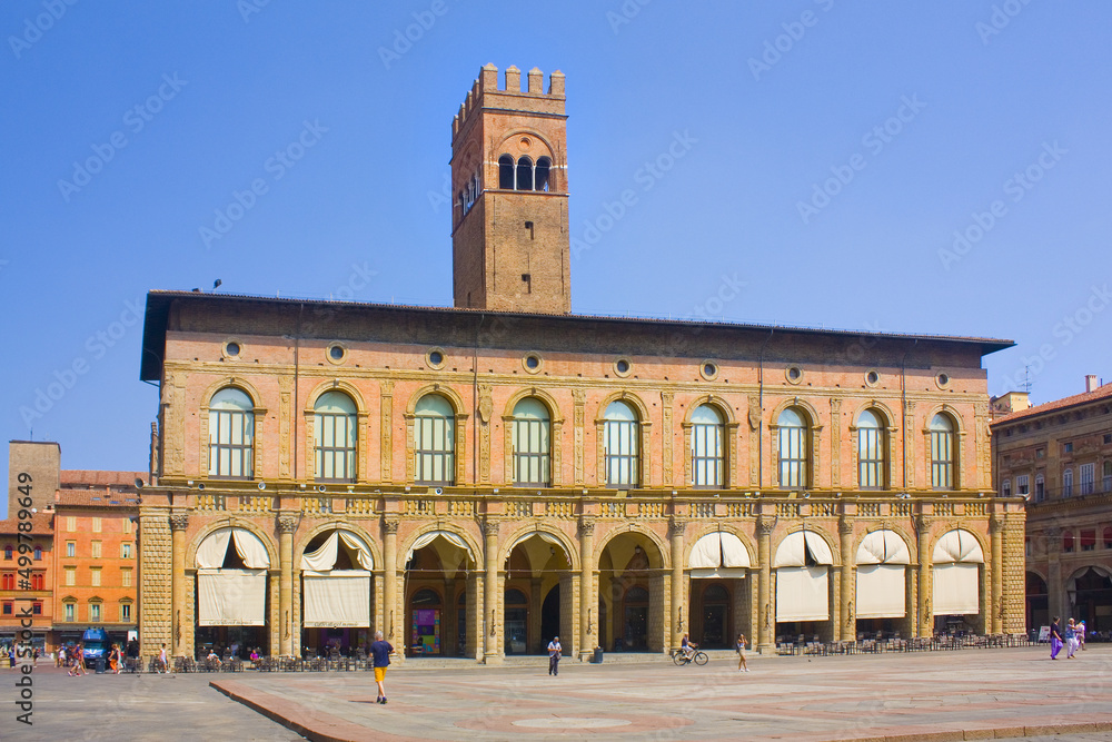 Palazzo del Podesta at Piazza Maggiore  in Bologna