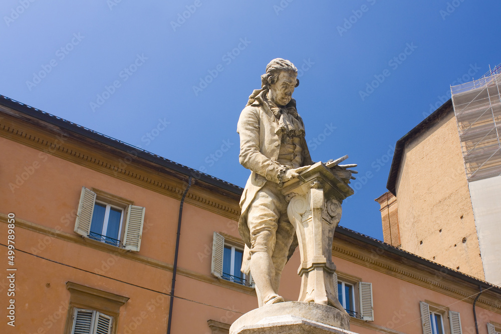 Monument to Luigi Galvani - italian physician, physicist and philosopher in Bologna, Italy