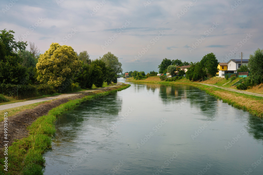 Muzza canal at Quatiano, in Lodi province
