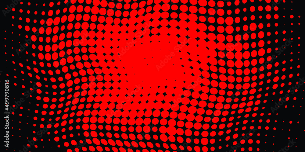 red dot wave and black background