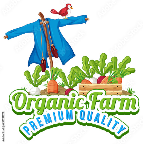Logo design with fresh vegetables