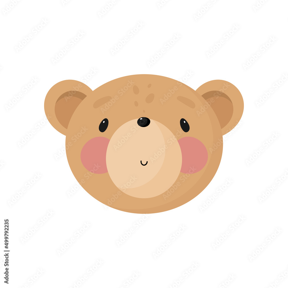 Cute Bear. Cartoon style. Vector illustration. For kids stuff, card, posters, banners, children books, printing on the pack, printing on clothes, fabric, wallpaper, textile or dishes. Cute Bear. Cartoon style. Vector illustration. For kids stuff, card, posters, banners, children books, printing on the pack, printing on clothes, fabric, wallpaper, textile or dishes.
