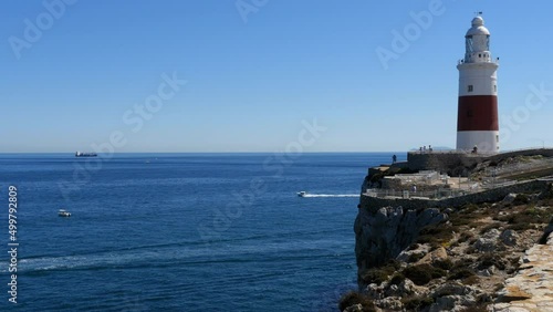 Trinity Lighthouse at Europa Point , Gibraltar