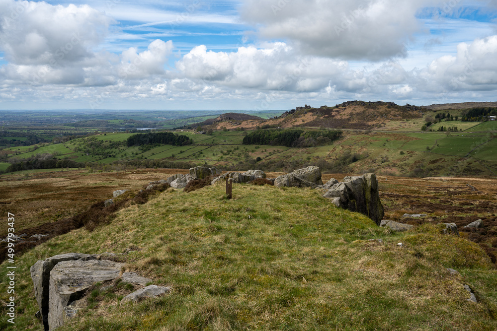 View of Ramshaw Rocks from the Upper Hulme firing range at The Roaches in the Peak District National Park.