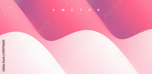 Abstract wavy background with modern gradient colors. Trendy liquid design. Motion sound wave. Vector illustration for banners, flyers and presentation.