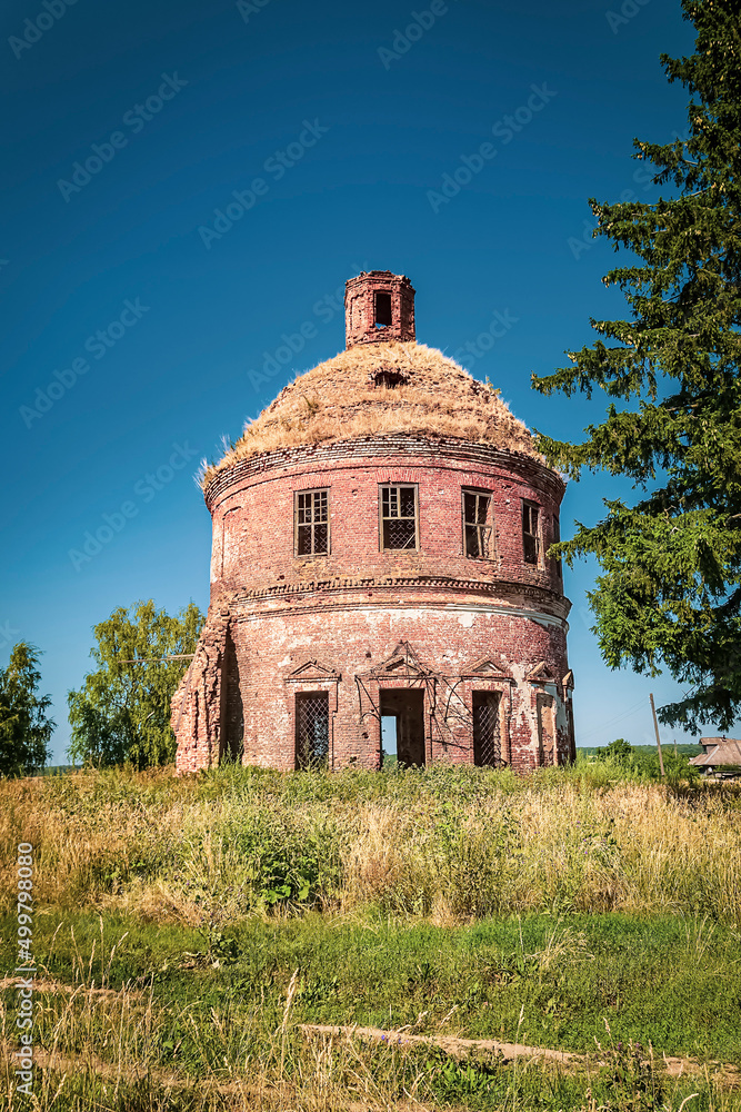 an abandoned Orthodox church