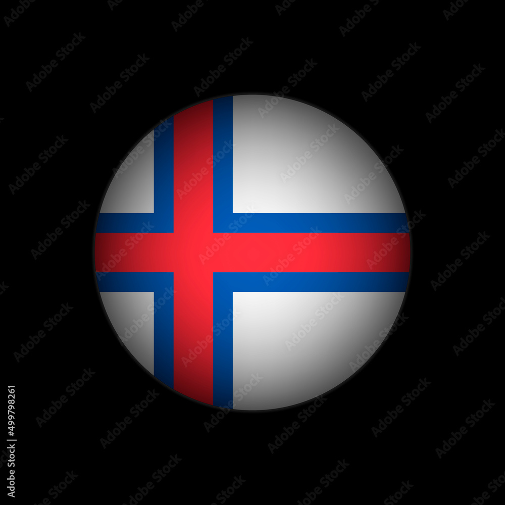 Obraz premium Cuntry Faroe Islands. Faroe Islands flag. Vector illustration.