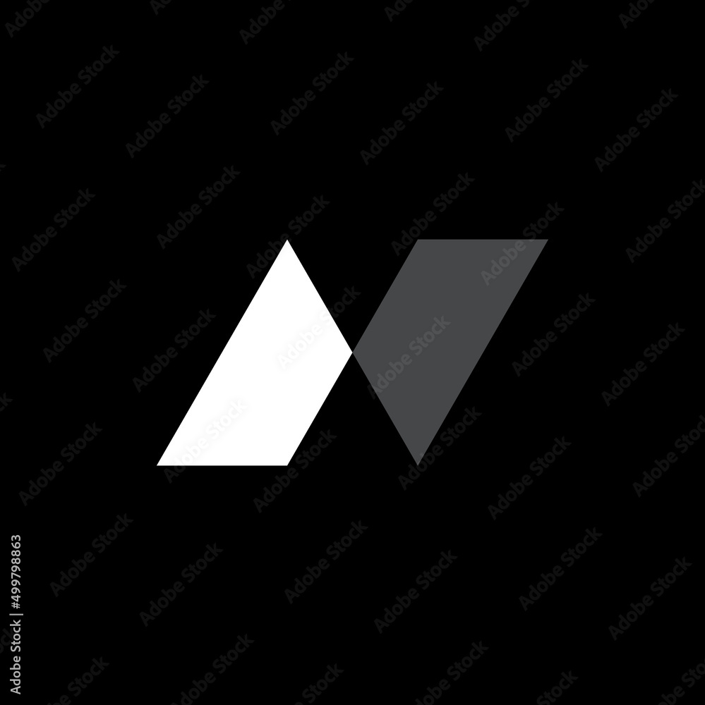 Letter A and N Icon Vector Logo Template Illustration Design. Black Background. Letter A and N Icon Vector Logo Template Illustration Design. Black Background.