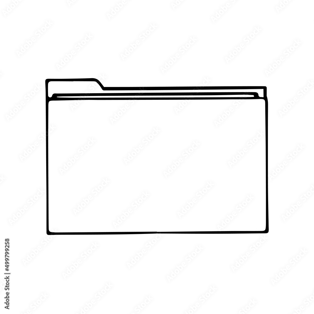 Office folder line art. Pocket for storing paper documents. Archive order. Hand drawn graphic vector illustration. Isolated simple doodle element. Office folder line art. Pocket for storing paper documents. Archive order. Hand drawn graphic vector illustration. Isolated simple doodle element.