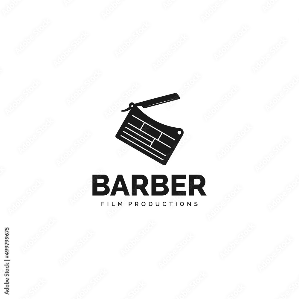 razor and Clapper Board logo design inspiration