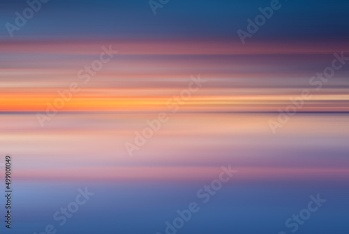 Sunset background motion blur with reflection