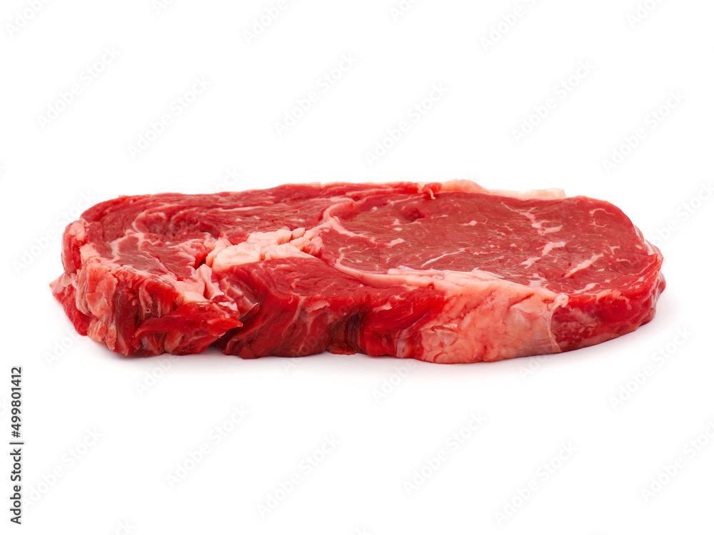 Raw beef fillet steak isolated on white background Raw beef fillet steak isolated on white background