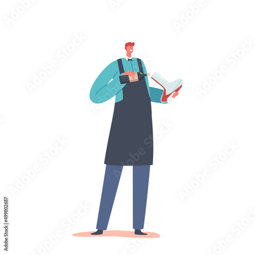Sommelier, Taster or Wine Steward Pour Beverage into Special Flask for Degustation Isolated on White Background