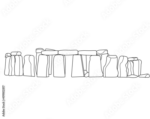 Stonehenge vector illustration in isolate on white background. Vector illustration