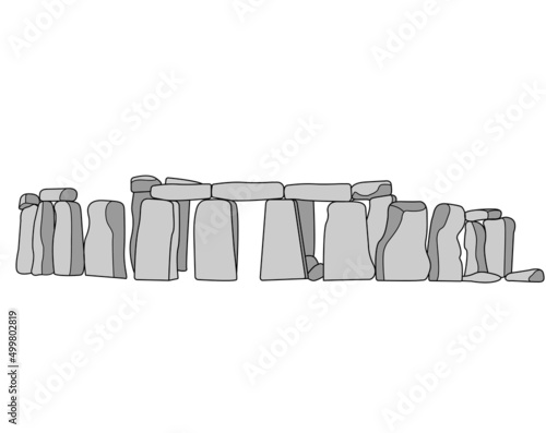 Stonehenge vector illustration in isolate on white background. Vector illustration