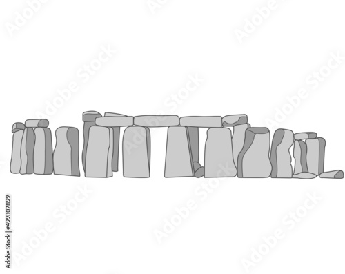 Stonehenge vector illustration in isolate on white background. Vector illustration