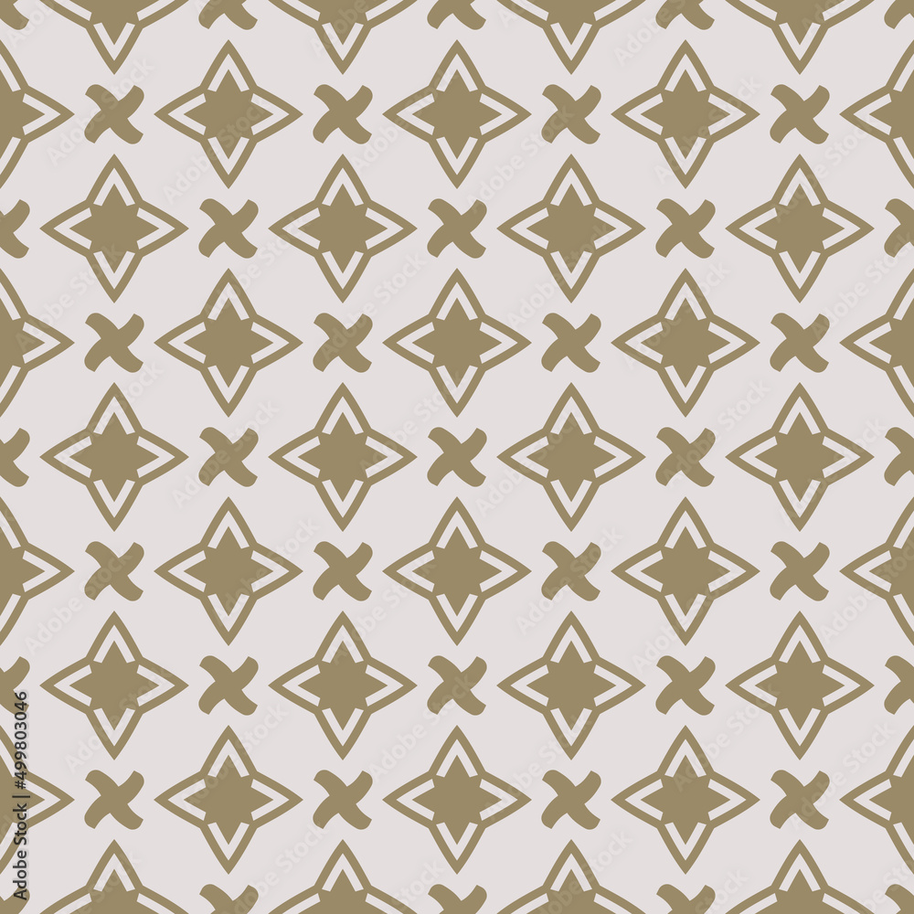 Four-pointed stars and crosses. Vector with the same decor shapes, reminiscent of a wallpaper or a simple pattern. Four-pointed stars and crosses. Vector with the same decor shapes, reminiscent of a wallpaper or a simple pattern.