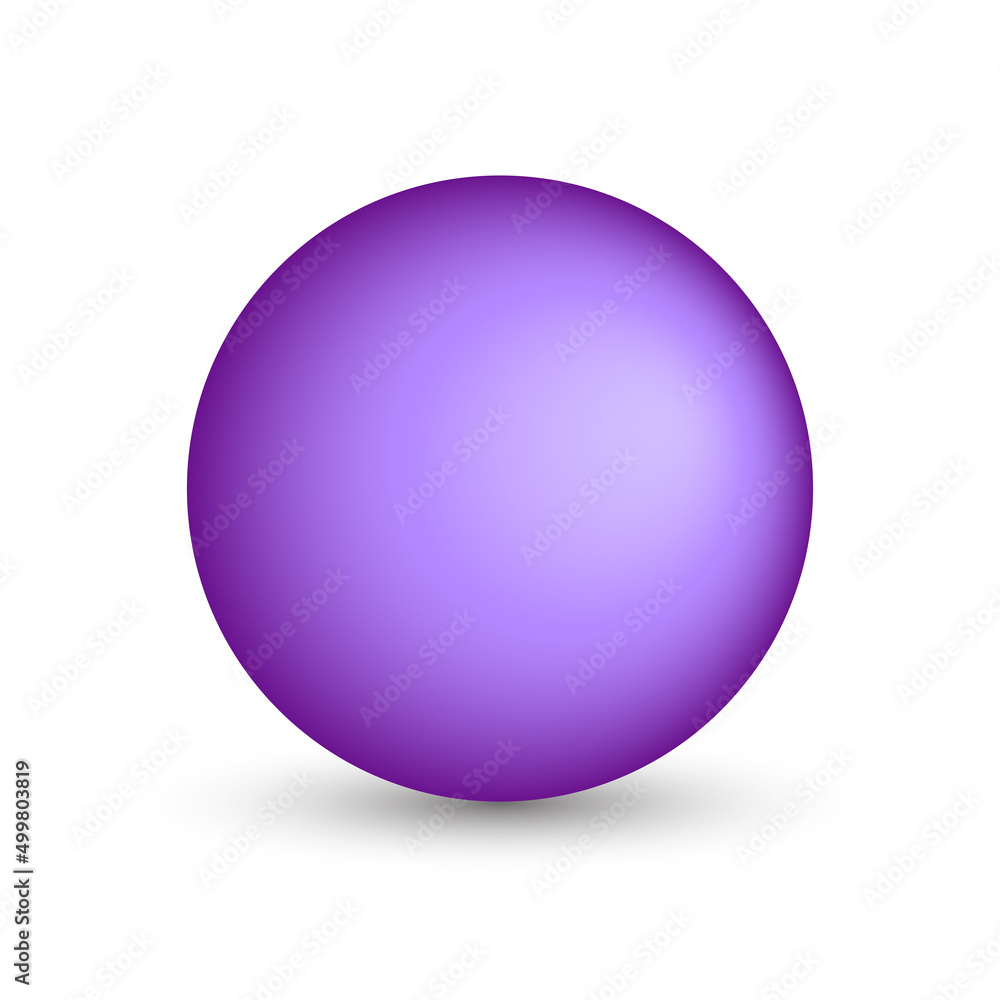 Vector purple sphere with gradients and shadow for game, icon, package design, logo, mobile, ui, web, education. 3D ball on a white background. Spherical shape illustration. Vector purple sphere with gradients and shadow for game, icon, package design, logo, mobile, ui, web, education. 3D ball on a white background. Spherical shape illustration.