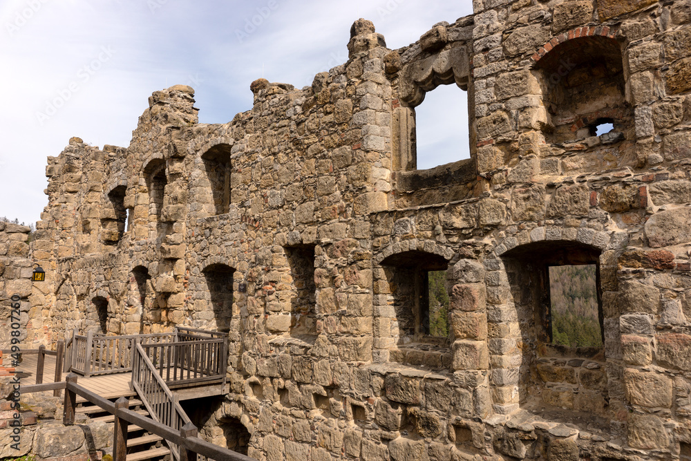 Part of the ruined monastery of Oybin. Saxony. Germany