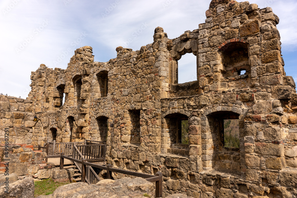 Part of the ruined monastery of Oybin. Saxony. Germany