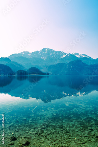 Lake in the Mountains of the Bavarian Alps photo