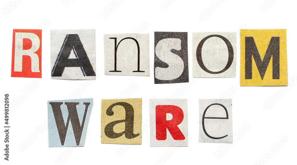 Ransomware, Cutout Newspaper Letters