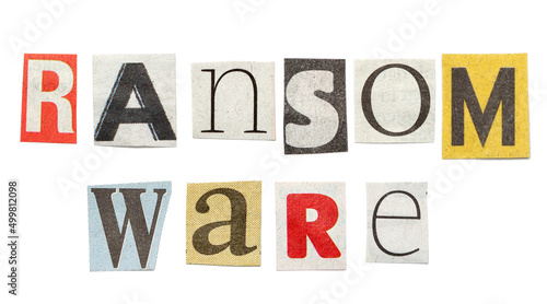 Ransomware, Cutout Newspaper Letters photo