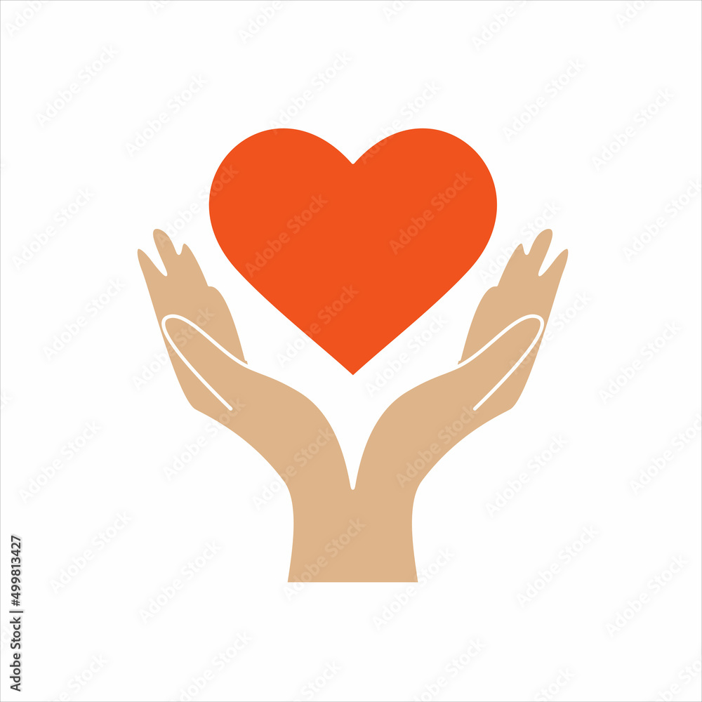 drawing of hand holding heart.vector illustration drawing of hand holding heart.vector illustration